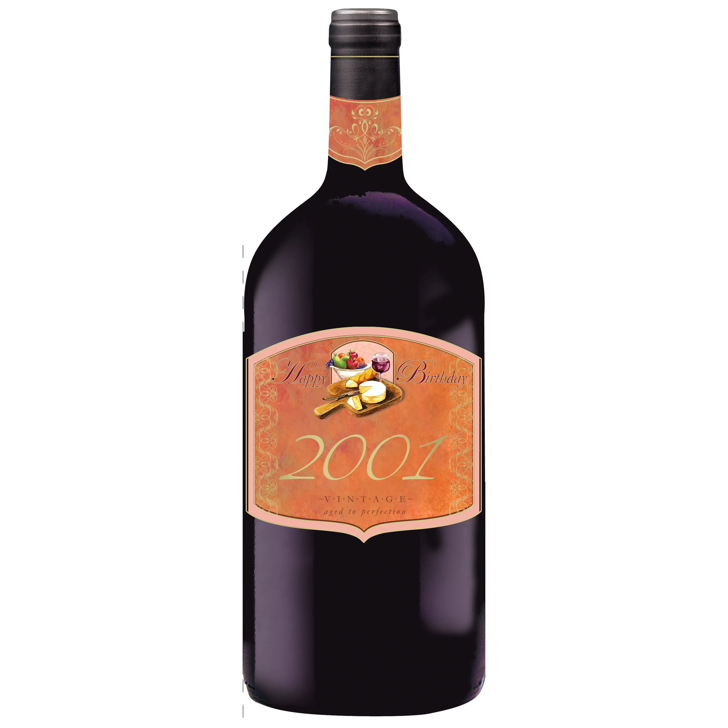 2001 Vintage Year Birthday Wine Bottle Card
