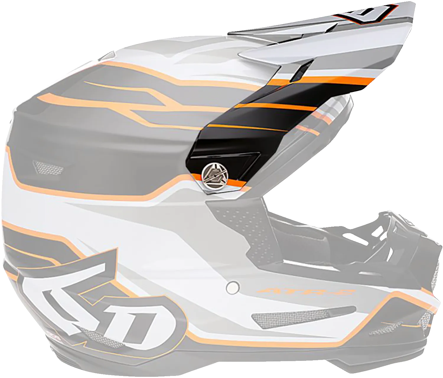 6D ATR-2 Visor - Phase - White Orange 72-6100