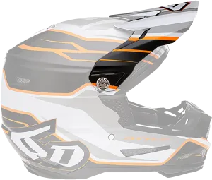 6D ATR-2 Visor - Phase - White Orange 72-6100