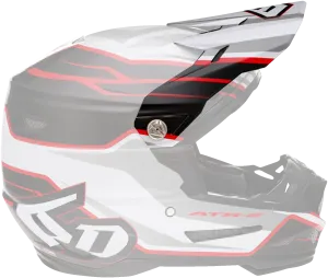 6D ATR-2 Visor - Phase - White Red 72-6099