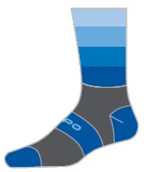 Active Compression Q-Skin Sock Blue Stripe Fade