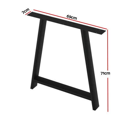 Artiss Set of 2 Table Legs Coffee Dining Table Legs DIY Metal Leg 72X50cm