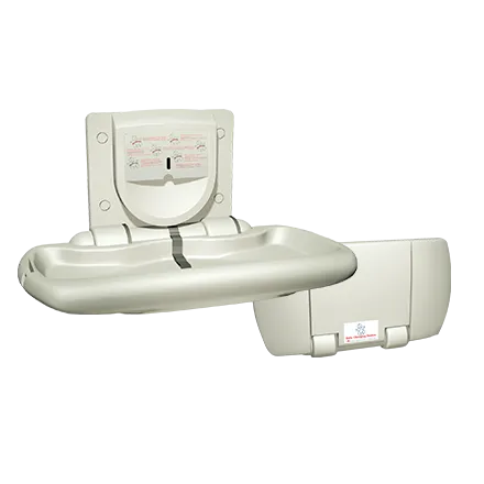ASI® 9012 BABY CHANGING STATION -  HORIZONTAL, HDPE PLASTIC, SURFACE MOUNTED