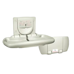 ASI® 9012 BABY CHANGING STATION -  HORIZONTAL, HDPE PLASTIC, SURFACE MOUNTED