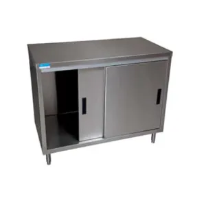 BK Resources CST-3072S 72"W x 30"D Work Table Cabinet Base with Sliding Doors