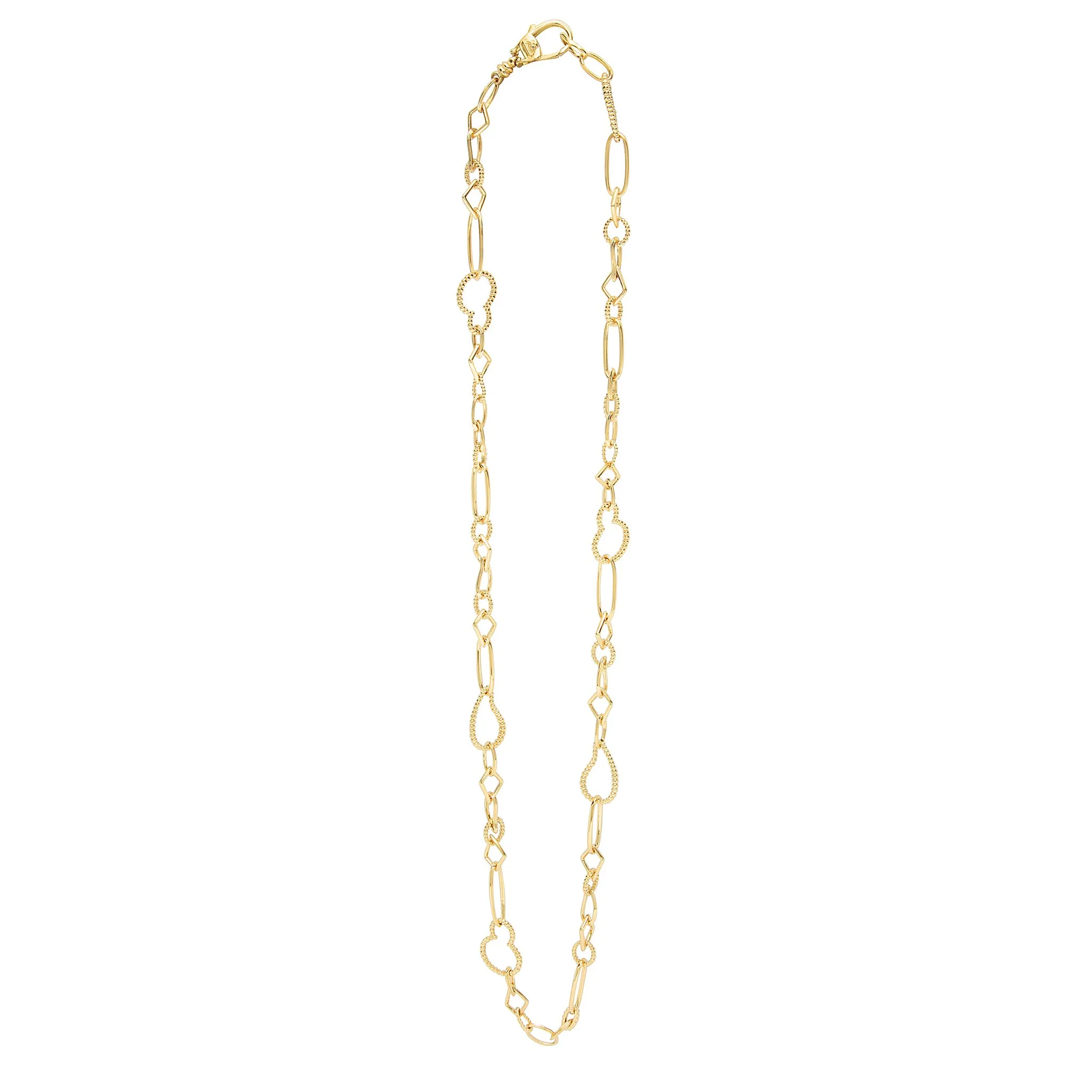 Caviar Gold 18K Gold Multi Link Necklace