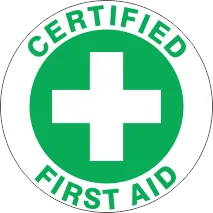 CERTIFIED FIRST AID GREEN