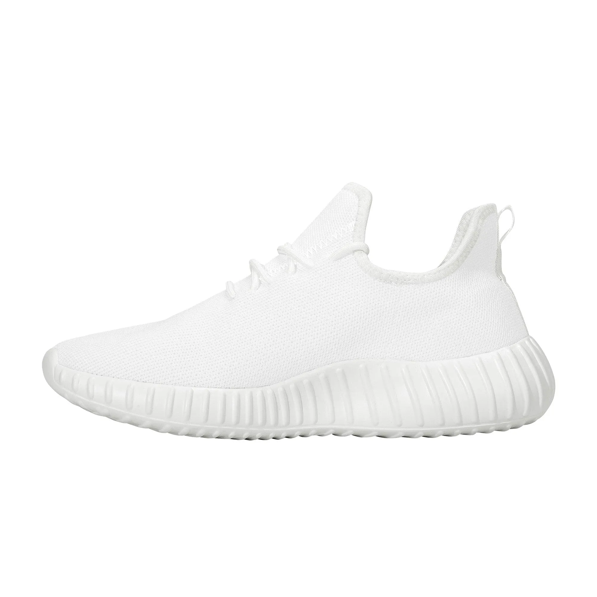 Custom Casual Sneakers -White D19 Mesh Knit