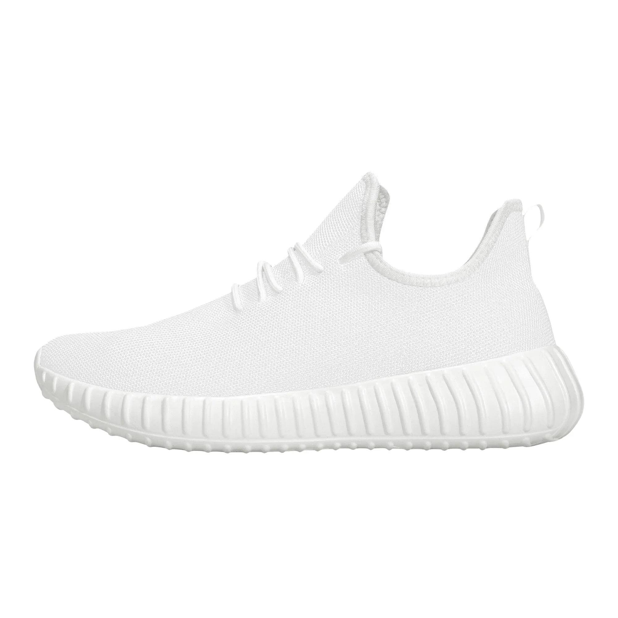 Custom Casual Sneakers -White D19 Mesh Knit