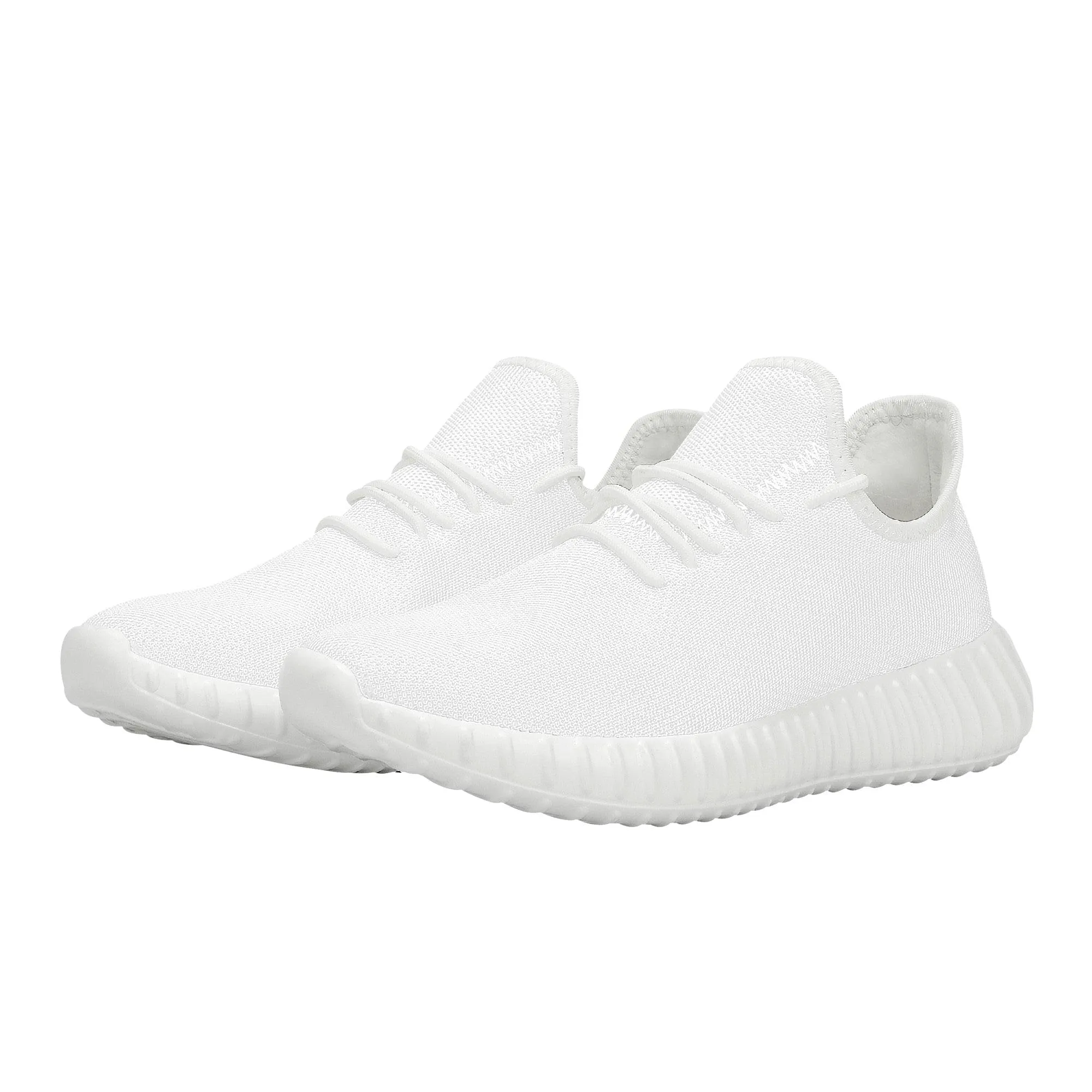 Custom Casual Sneakers -White D19 Mesh Knit