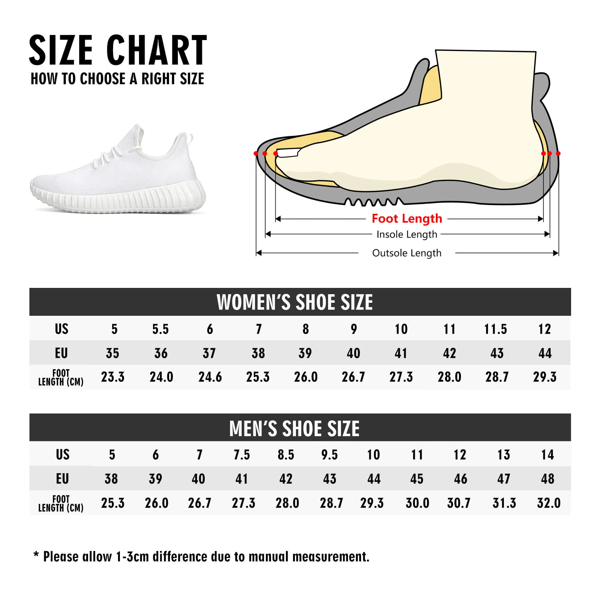 Custom Casual Sneakers -White D19 Mesh Knit