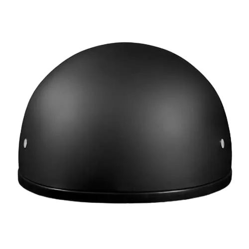 Daytona Helmets Half Skull Cap Motorcycle Helmet Dot Approved Dull Black Large