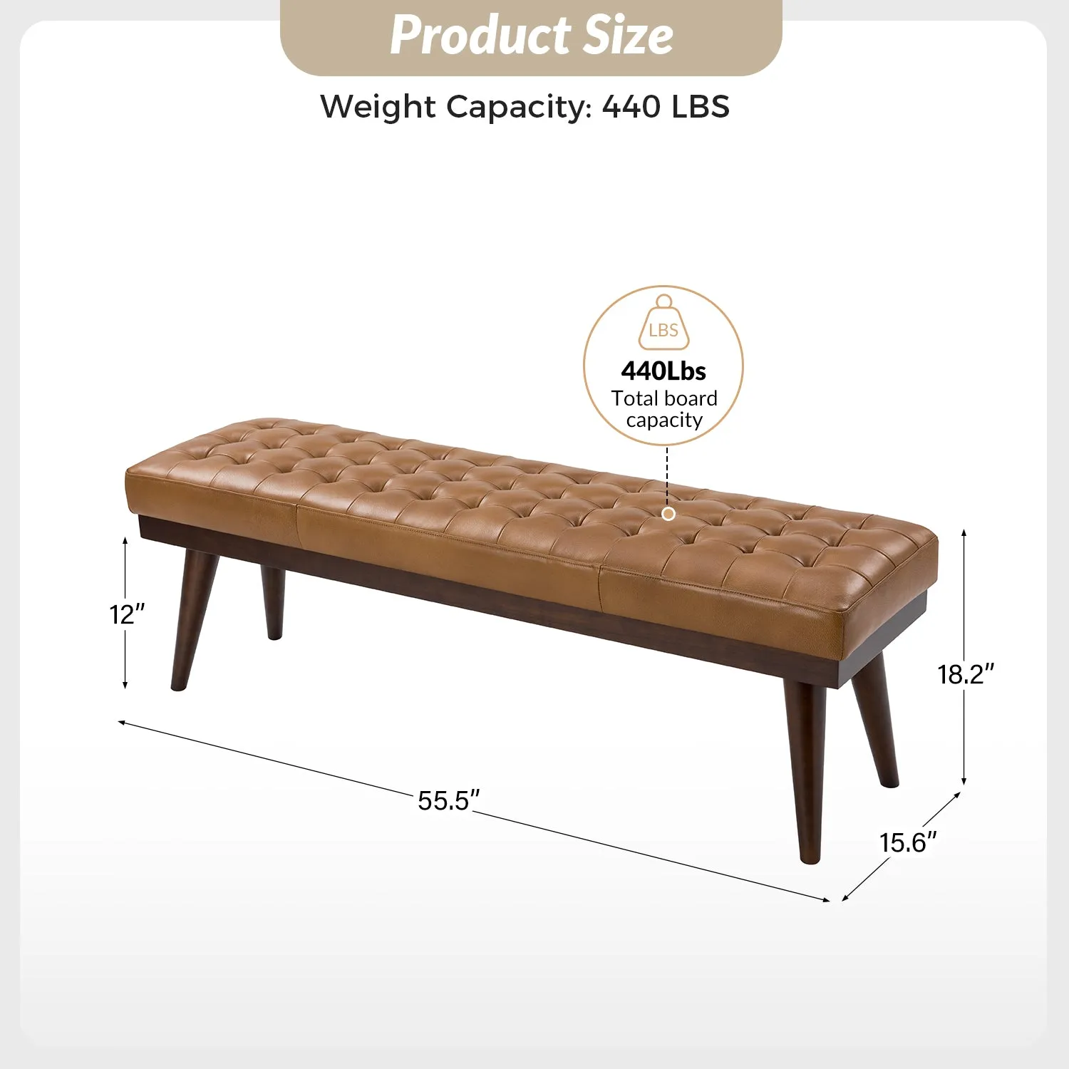 Emilio Mid-Century Modern Multifunctional Design Bench