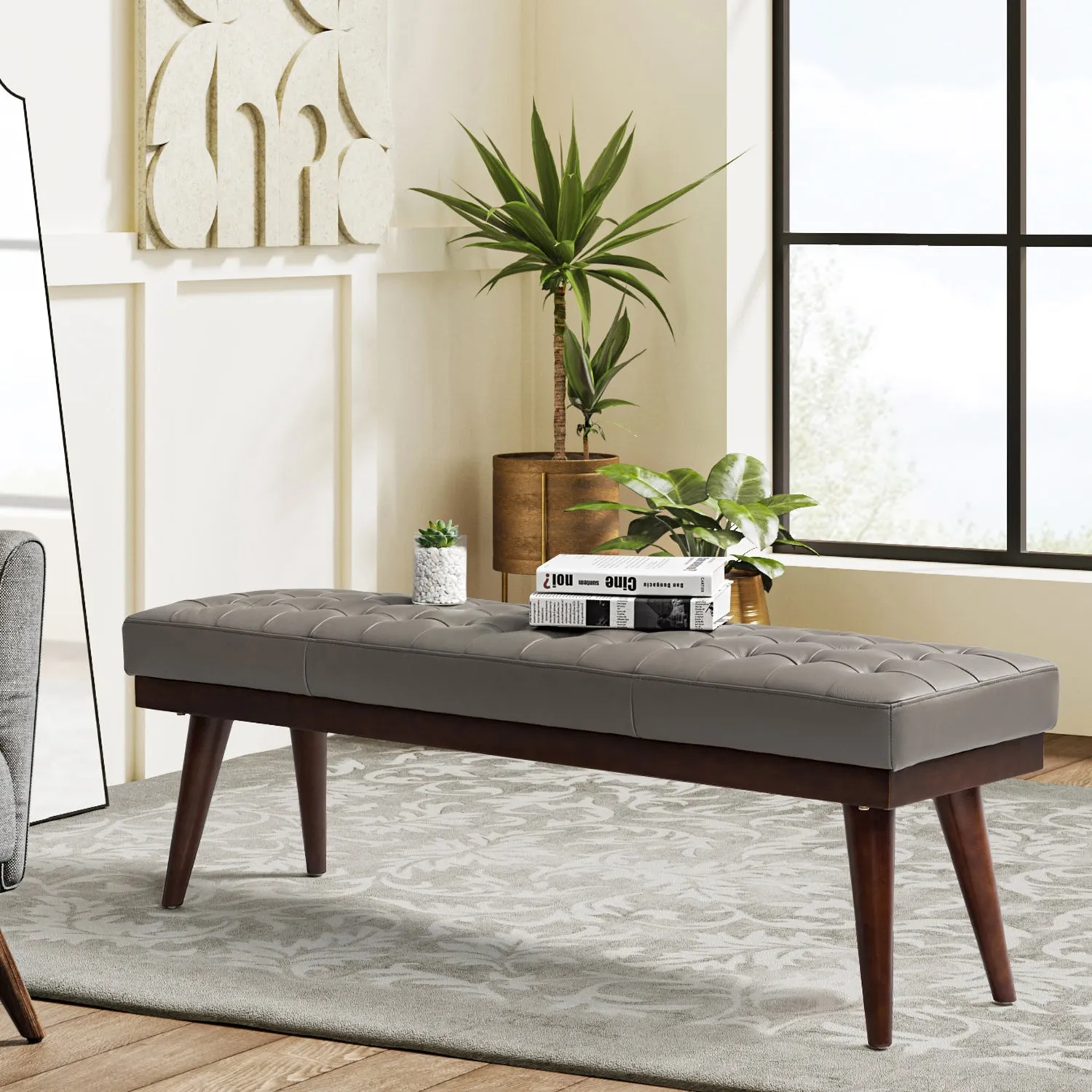 Emilio Mid-Century Modern Multifunctional Design Bench