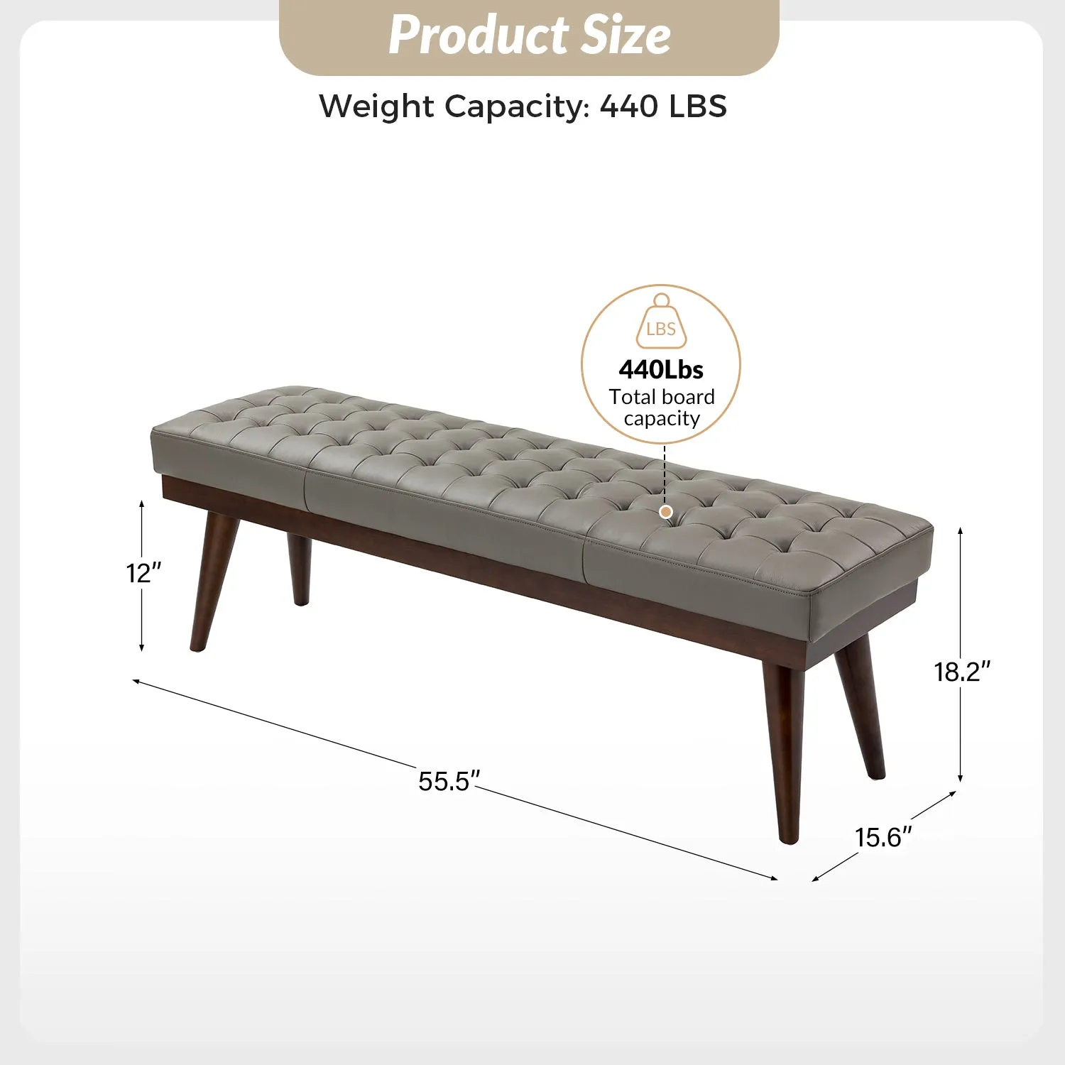 Emilio Mid-Century Modern Multifunctional Design Bench