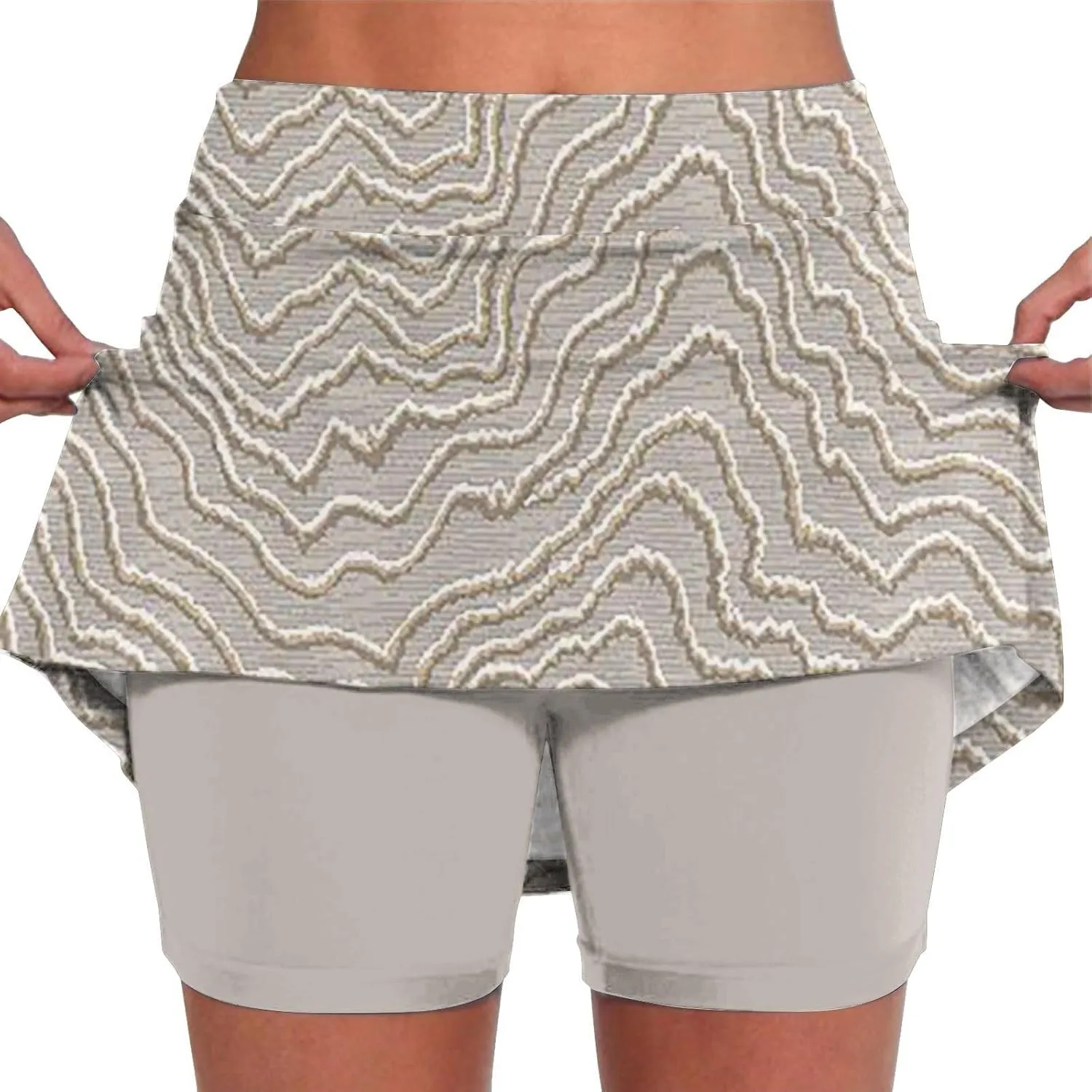 Flowy Shorts for Women Athletic High Waisted Tummy Control Stretchy Slim Fit Tennis Skirts with Pockets Outdoor Sports