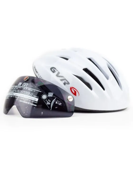 GVR 203V Solid Adult Helmet - White