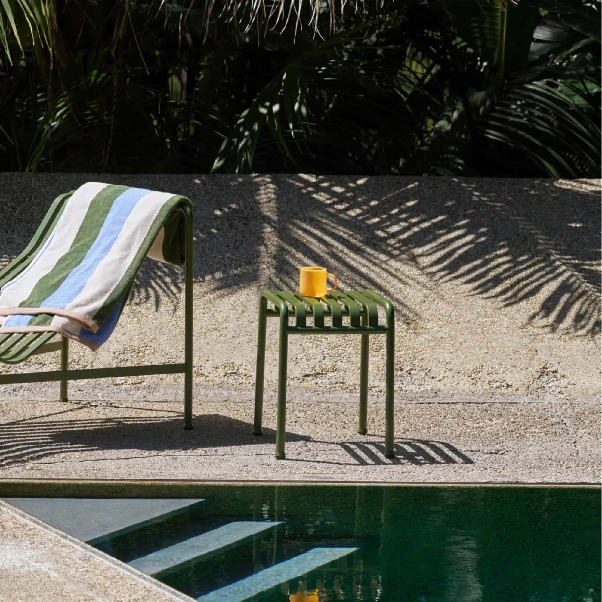 Hay Palissade stool, olive