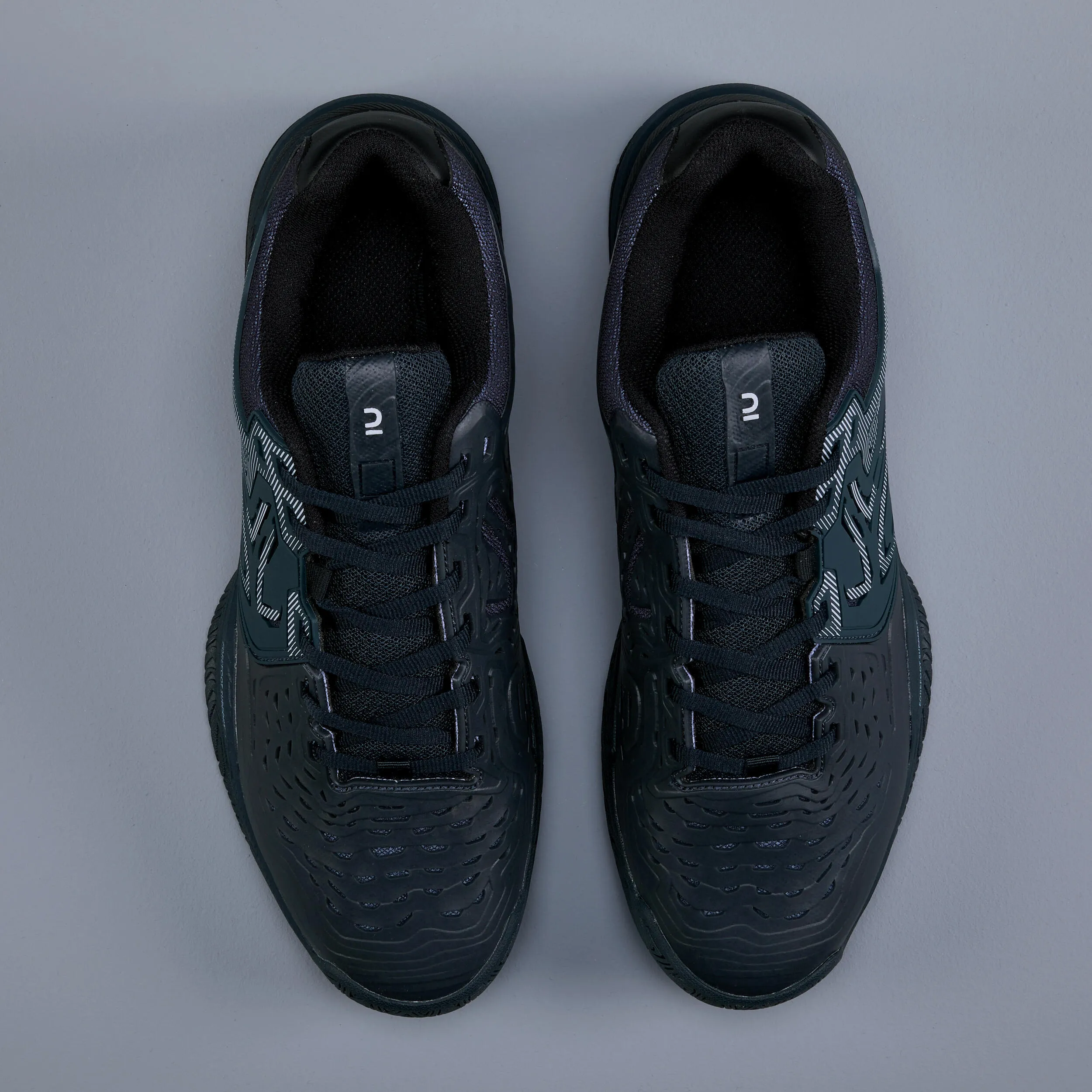 Men's tennis shoes - TS560 Multicourt Black ARTENGO, charcoal grey/black/light grey