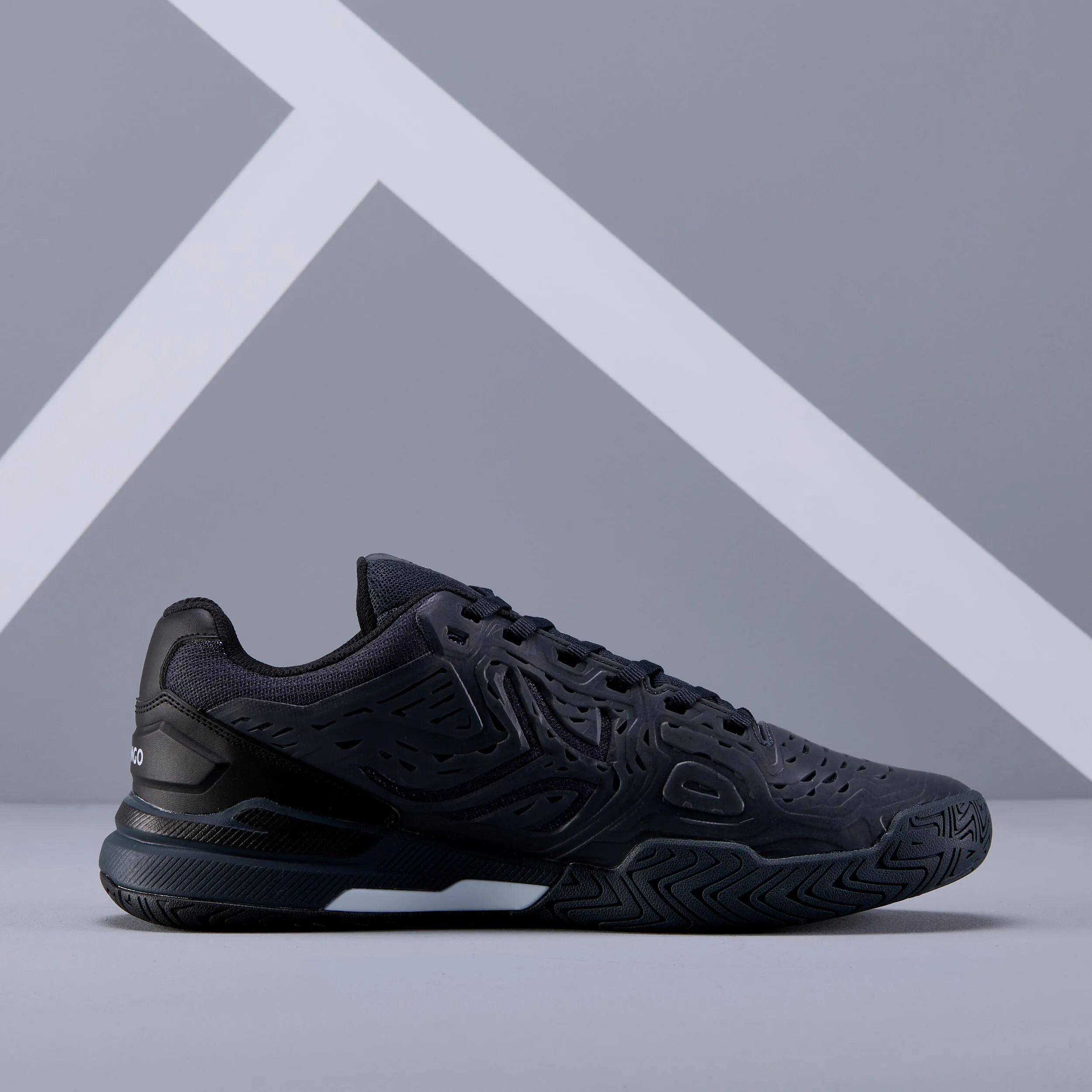 Men's tennis shoes - TS560 Multicourt Black ARTENGO, charcoal grey/black/light grey
