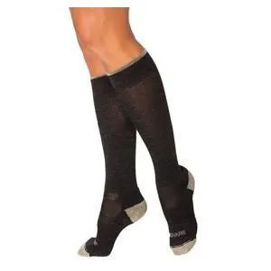Merino Outdoor Socks, Calf, 15-20 mmHg, Medium, Charcoal