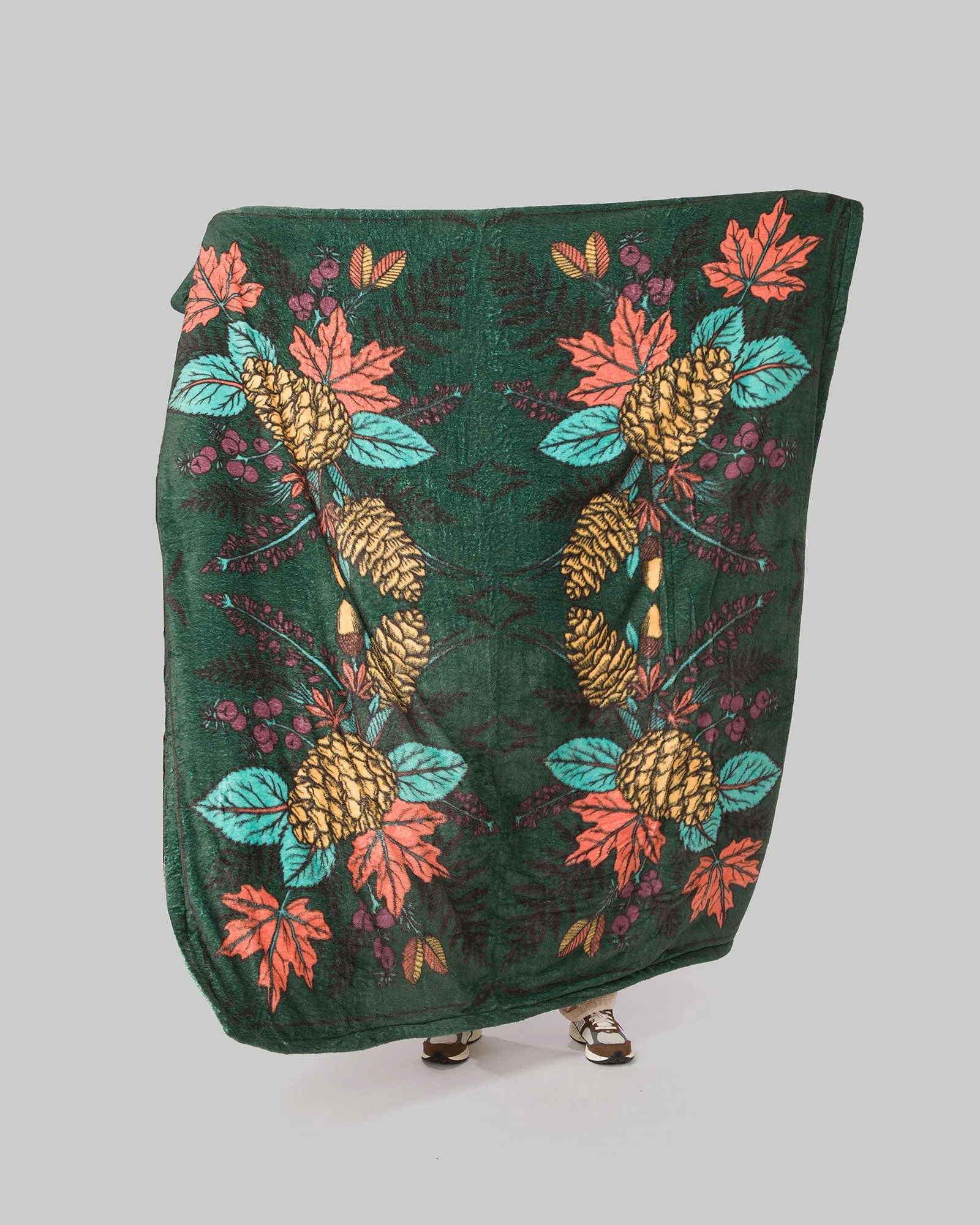 Pinecones & Butterflies Luxe Faux Fur Blanket