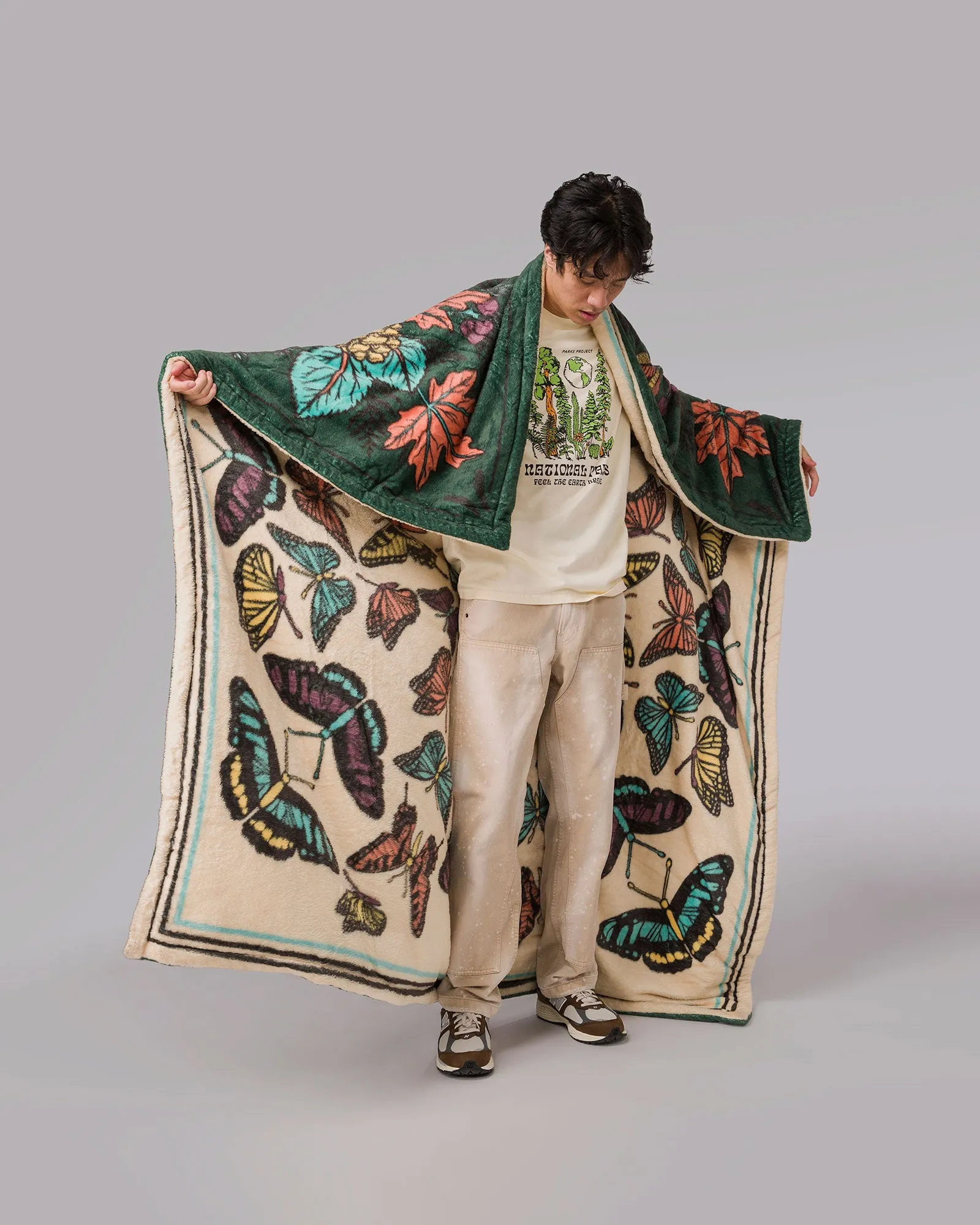 Pinecones & Butterflies Luxe Faux Fur Blanket