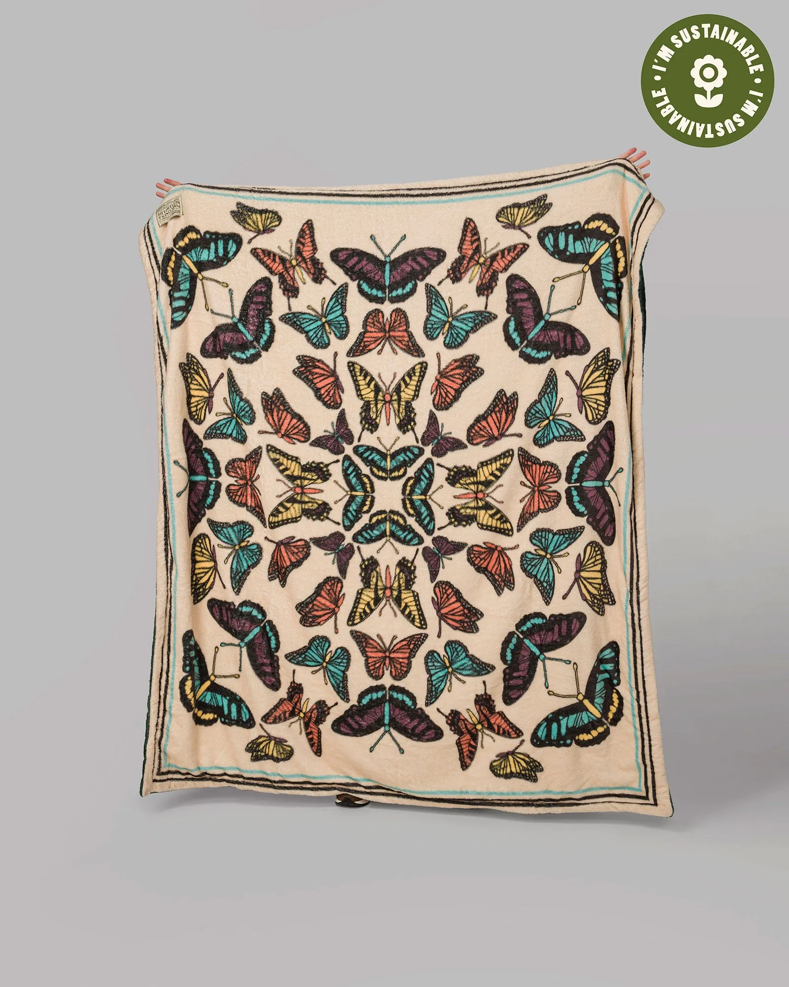 Pinecones & Butterflies Luxe Faux Fur Blanket