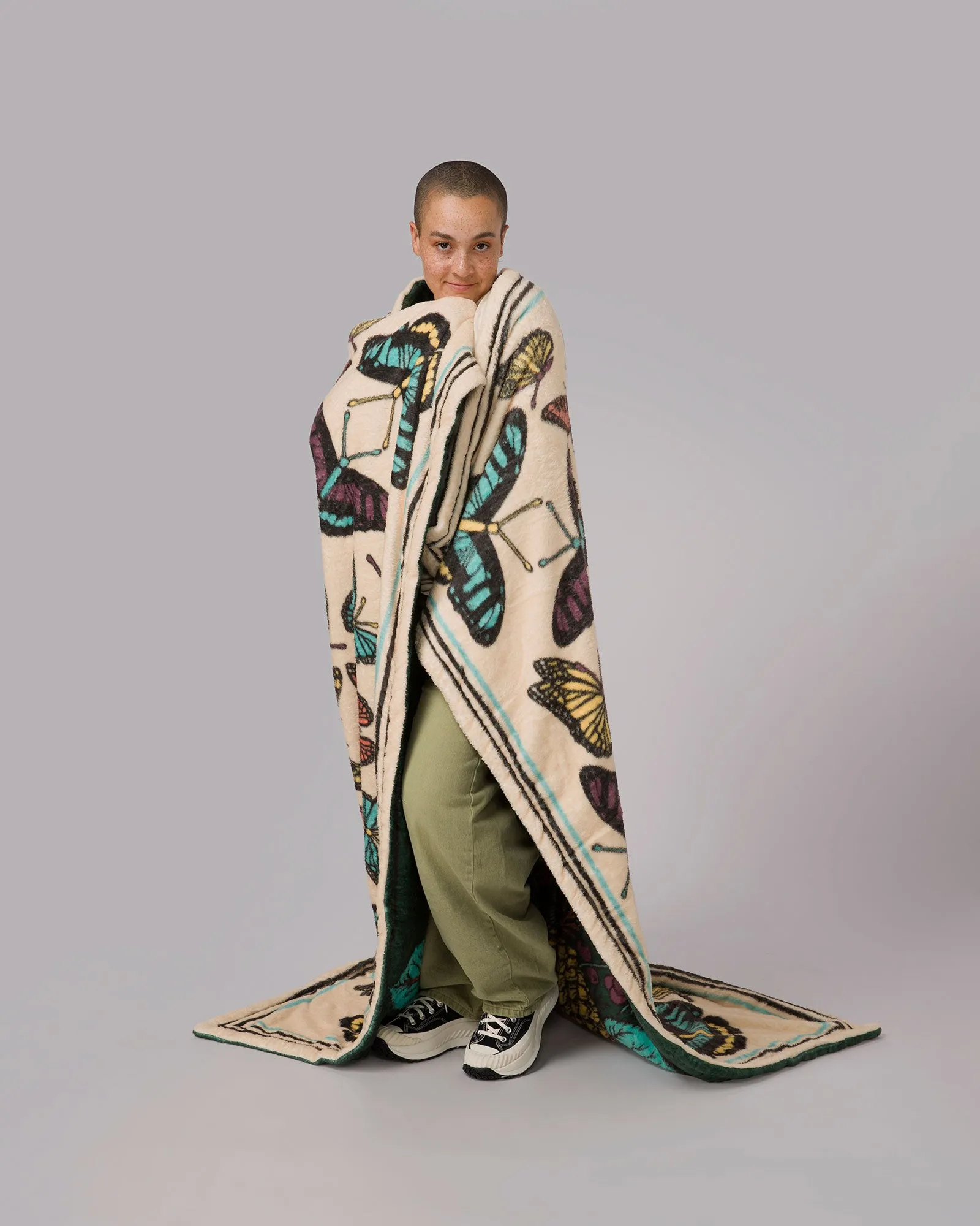 Pinecones & Butterflies Luxe Faux Fur Blanket