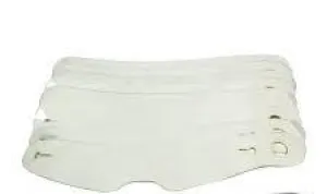 RaceQuip 2mm Clear Helmet Face Shield Tear-Offs - Vesta - Pack of 20 - Clear - 2mil - 12.25 in. Post Centers - 203218