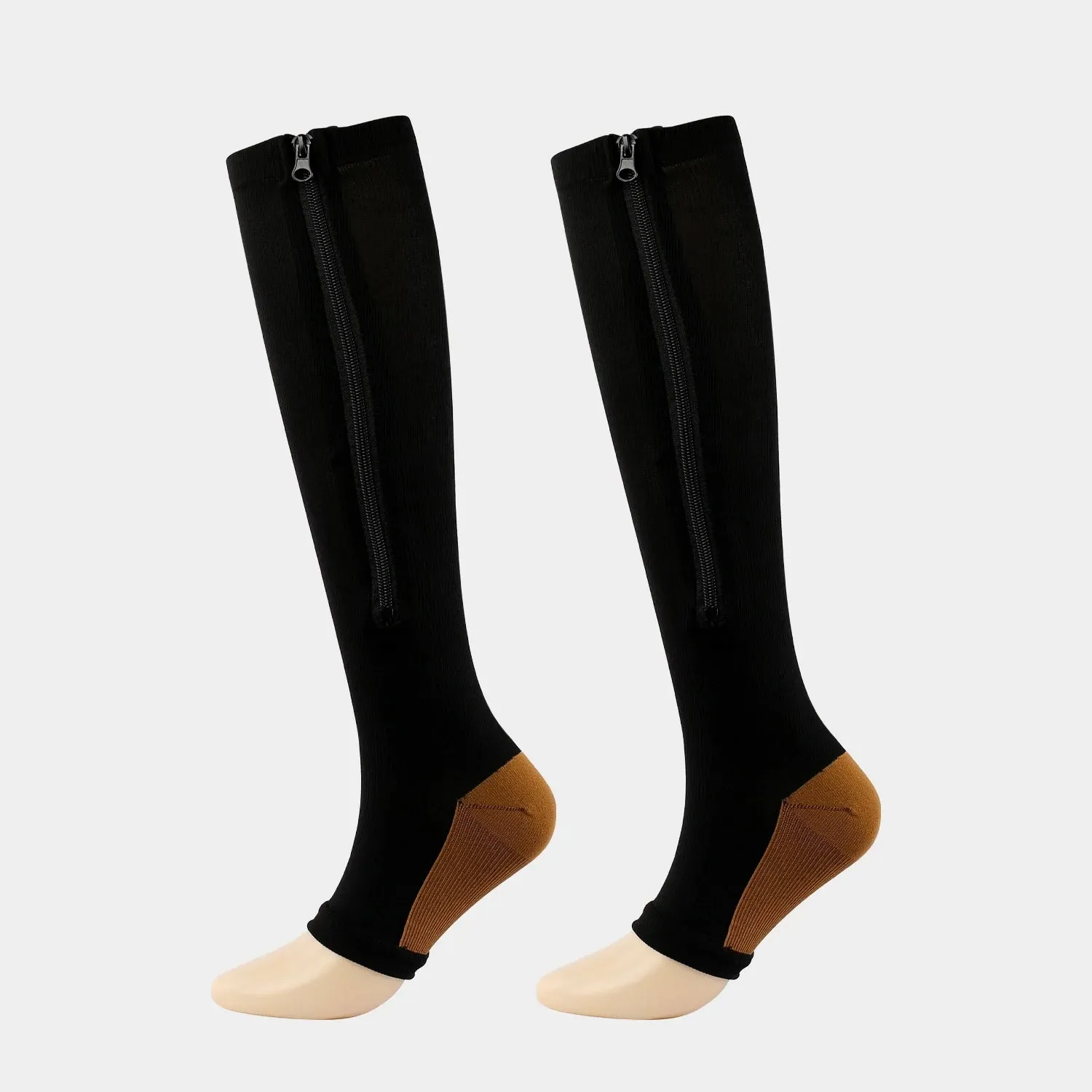 ROYALUCK Copper Zipper Compression Socks Medical Compression Socks For Women&Men