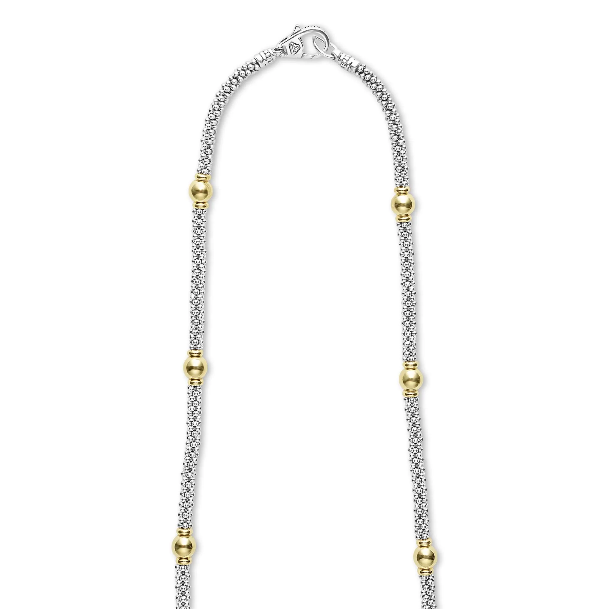 Signature Caviar 18K Gold Station Necklace
