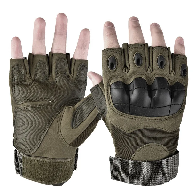 Summer combat fighting tactics special half-finger gloves for men outdoor mountain climbing non-slip soft shell long-finger foreign trade cross-border gloves