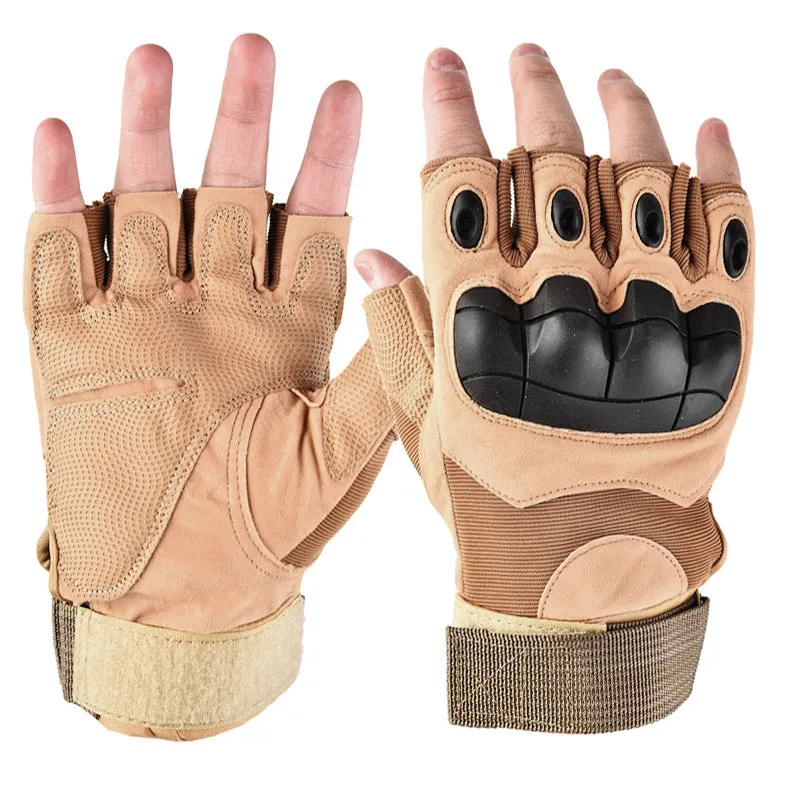 Summer combat fighting tactics special half-finger gloves for men outdoor mountain climbing non-slip soft shell long-finger foreign trade cross-border gloves