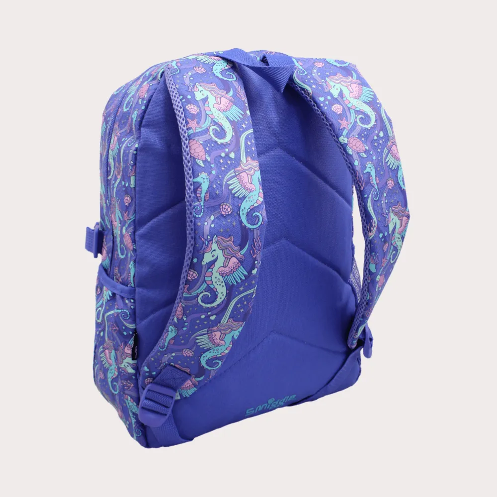 Unicorn Seahorse Purple 17 Inches Backpack