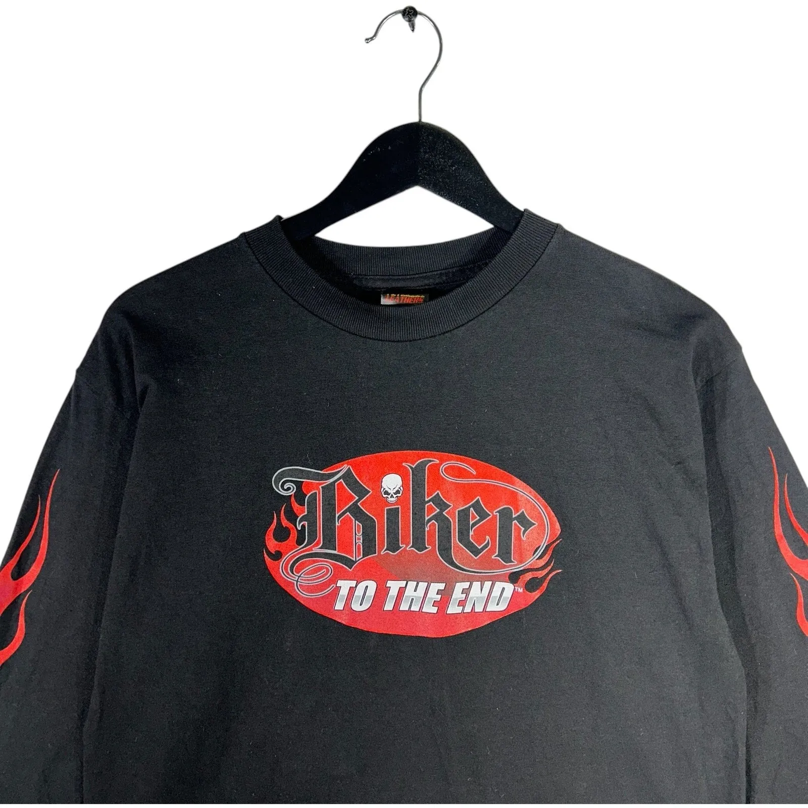 Vintage "Biker To The End" Flaming Long Sleeve